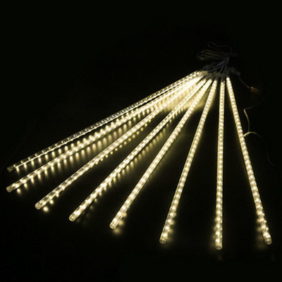 30CM 8Tubes Meteor Duša Lietus Led String Lights Ielu vītnes Ramadāna gaismas Dārza gaismas āra kāzu svētku apgaismojums