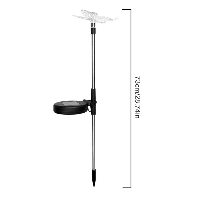 LED saulės vejos lempa lauko spalva keičiasi sodo dekoro kraštovaizdžio lempa vandeniui atspari paukštis drugelis laumžirgis žemės kištukas žibintai