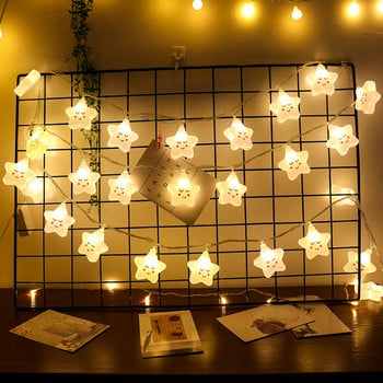 LED Star Lights Smile Star Night Lights String Lights Διακόσμηση Μπαταρία/USB Recharge Διακοσμήσεις υπνοδωματίου Λάμπες δώρου για παιδιά