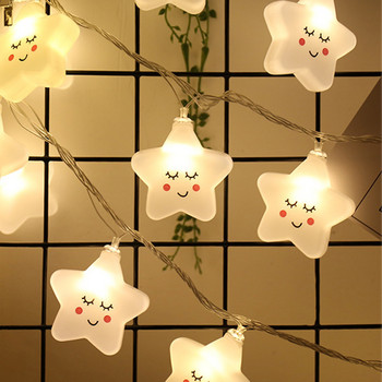 LED Star Lights Smile Star Night Lights String Lights Διακόσμηση Μπαταρία/USB Recharge Διακοσμήσεις υπνοδωματίου Λάμπες δώρου για παιδιά