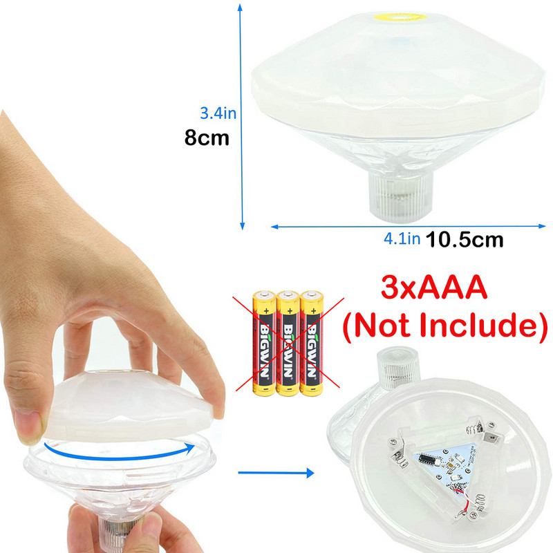 LED peldošs baseina apgaismojums dimanta formas krāsains peldošs lukturis ūdensizturīgs RGB LED gaisma peldēšanas dīķa zivju tvertnes vannas dekorēšanai