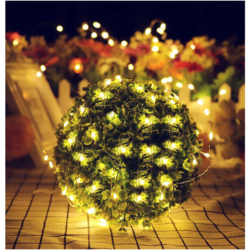 Festoon Garland Led Fényfüzér Dekor Britthday Esküvőre Erkély Éjszakai Fény beltéri világítás 5M 10M Tápellátás USB akkumulátorral