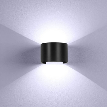 12w Led стенна лампа Алуминиева външна IP65 водоустойчива стенна лампа нагоре надолу за домашно стълбище, спалня, нощно шкафче, баня, коридор, осветление