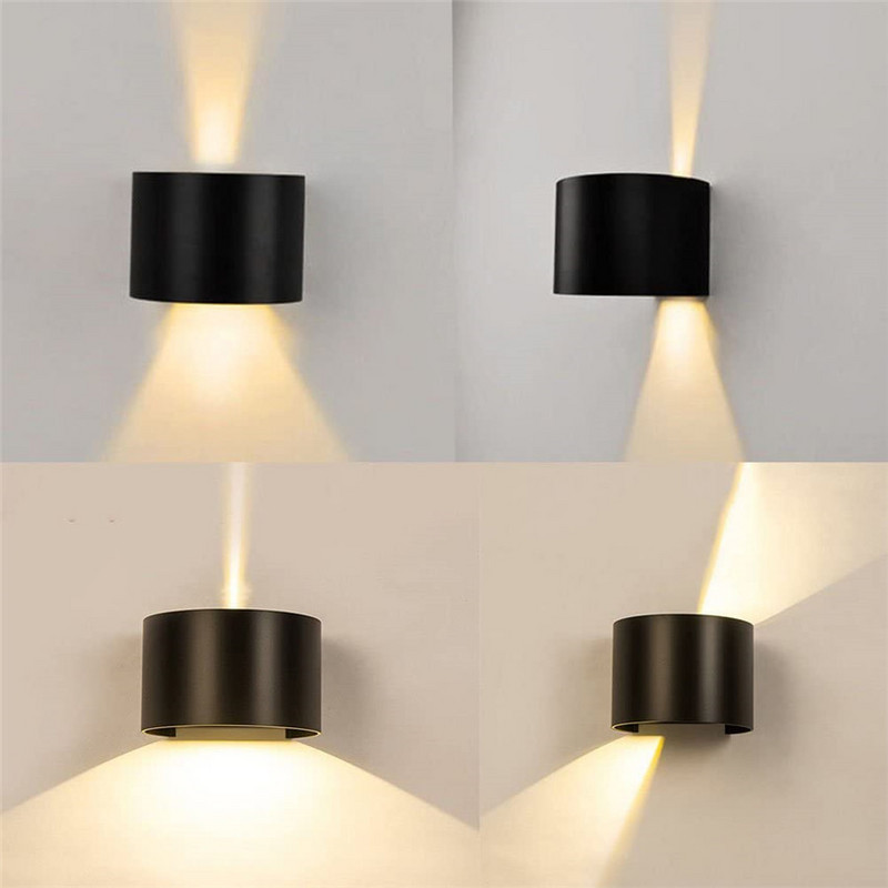 Lampă de perete cu LED 12w, aluminiu, în aer liber, IP65, rezistentă la apă, în sus, în jos, pentru casă, scară, dormitor, noptieră, coridor, iluminat