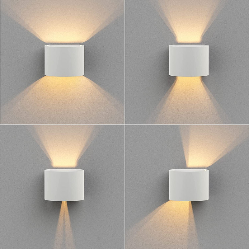 Lampă de perete cu LED 12w, aluminiu, în aer liber, IP65, rezistentă la apă, în sus, în jos, pentru casă, scară, dormitor, noptieră, coridor, iluminat