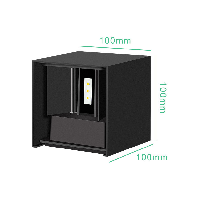 6 LED saulės sieninis šviestuvas lauko vandeniui atsparus aukštyn ir žemyn Šviečiantis apšvietimas Sodo apdaila Saulės šviestuvai Laiptai Tvoros lempa 100-240V