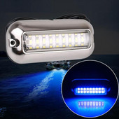 27LED zemūdens gaisma nerūsējošā tērauda laivas transom light 10-30V jūras navigācijas gaisma IP68 ūdensizturīgi jahtu laivas piederumi