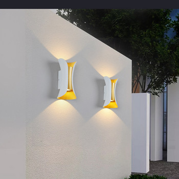 10W LED Външна стенна лампа Двор Водоустойчива Креативна стенна лампа Проста модерна лампа Хол Спалня Нощна стенна лампа