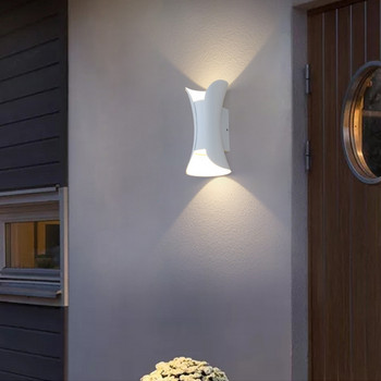 10W LED Външна стенна лампа Двор Водоустойчива Креативна стенна лампа Проста модерна лампа Хол Спалня Нощна стенна лампа