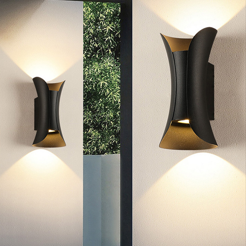 10 W LED kültéri fali lámpa udvari vízálló kreatív fali lámpa egyszerű modern lámpa nappali hálószoba folyosó éjjeli fali lámpa