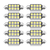 LEDMOMO 10PCS 12V praktičnih 8 LED 8SMD 5050 42mm unutarnje kupolasto svjetlo za osvjetljavanje automobila