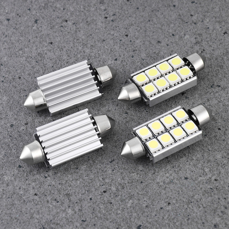 LEDMOMO 10PCS 12V praktičnih 8 LED 8SMD 5050 42mm unutarnje kupolasto svjetlo za osvjetljavanje automobila