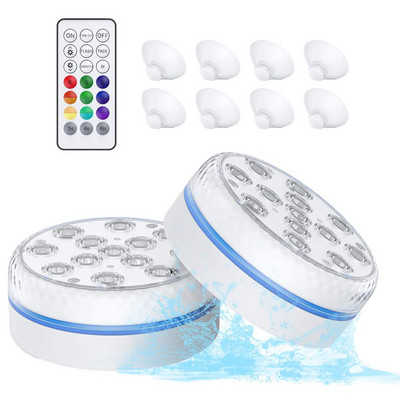 13 LED ronilačka svjetla 16-bojni daljinski upravljač Lampe za bazene RGB ronilačka svjetla Izdržljiva LED žarulja Baterija za podvodno noćno svjetlo
