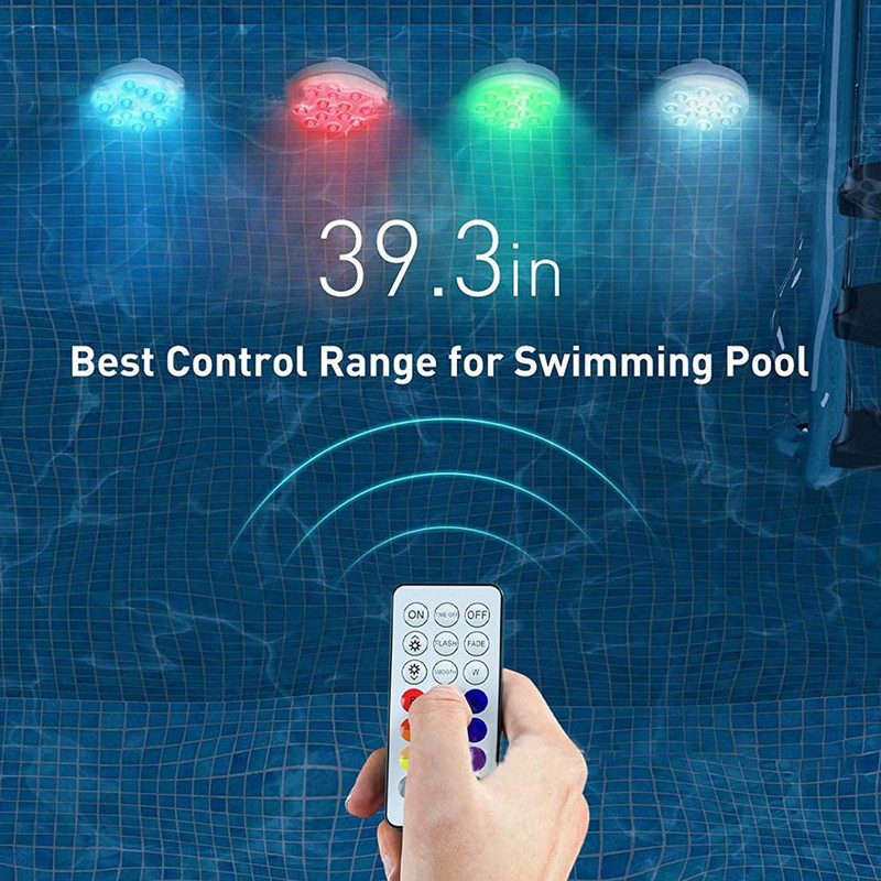 13 LED ronilačka svjetla 16-bojni daljinski upravljač Lampe za bazene RGB ronilačka svjetla Izdržljiva LED žarulja Baterija za podvodno noćno svjetlo