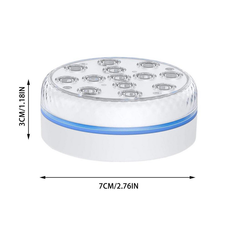 13 LED ronilačka svjetla 16-bojni daljinski upravljač Lampe za bazene RGB ronilačka svjetla Izdržljiva LED žarulja Baterija za podvodno noćno svjetlo