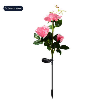 7 krāsu maiņa Saules rožu ziedu lampa LED saules dārza dekorēšana ūdensizturīga āra ainava zāliens Mājas zieds RGB nakts gaismas