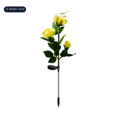 7 krāsu maiņa Saules rožu ziedu lampa LED saules dārza dekorēšana ūdensizturīga āra ainava zāliens Mājas zieds RGB nakts gaismas