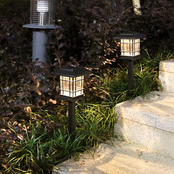Ηλιακό φως γκαζόν Ηλιακά φωτιστικά εξωτερικού χώρου LED για κήπο Τοπίο μονοπάτι Διακόσμηση αυλής Φως Αδιάβροχα ηλιακά φωτιστικά γκαζόν για δρόμο