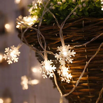 1,5M/3M Snowflake LED String Lights Fairy Lights Festoon Led Light με μπαταρία Γιρλάντα Πρωτοχρονιάτικα Χριστουγεννιάτικα Διακοσμητικά 2021