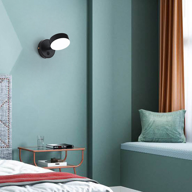 LED fali lámpa hálószoba éjjeli lámpa Modern minimalista forgatható tükör első lámpa folyosó fali lámpa dekoratív hangulati lámpa