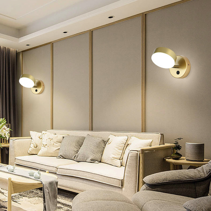 LED fali lámpa hálószoba éjjeli lámpa Modern minimalista forgatható tükör első lámpa folyosó fali lámpa dekoratív hangulati lámpa