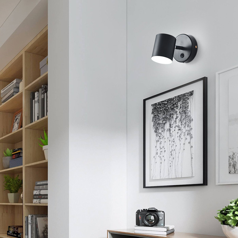 LED fali lámpa hálószoba éjjeli lámpa Modern minimalista forgatható tükör első lámpa folyosó fali lámpa dekoratív hangulati lámpa