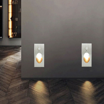 PIR Αισθητήρας κίνησης LED Βαλιακό Φως Σκάλας Εσωτερικό LED Γωνιακό Φωτιστικό Τοίχου Ενσωματωμένο Επιτοίχιο Φωτιστικό Home Hotel Asle Corridor Footlight