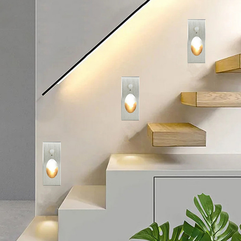 PIR mozgásérzékelő LED lépcsőlámpa beltéri LED fali saroklámpa beágyazott fali lámpa Kezdőlap Szállodai folyosói folyosó láblámpája
