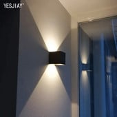 LED aukštyn žemyn sieninis šviestuvas IP65 vandeniui atsparus vidaus ir lauko aliuminio sieninis šviestuvas, montuojamas ant paviršiaus kubo LED sodo verandos šviestuvas