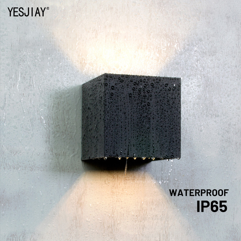 LED aukštyn žemyn sieninis šviestuvas IP65 vandeniui atsparus vidaus ir lauko aliuminio sieninis šviestuvas, montuojamas ant paviršiaus kubo LED sodo verandos šviestuvas