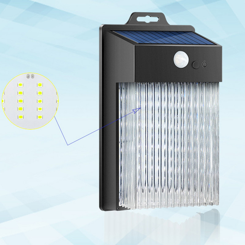 Jauna saules sensora gaisma āra dārza dārza apgaismojums žogs kāpnes žogs kvadrātveida sienas gaisma