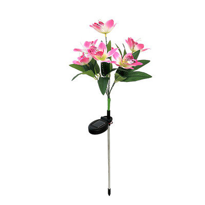 7 peaga LED päikeseenergia simulatsiooniga roosilillevalgusti kodu dekoratiivne orhidee aiakaunistus murulamp veekindel maastikuvalgusti