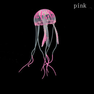 3 vnt fluorescencinės dirbtinės medūzos, skirtos akvariumų rezervuaro dekoravimui Šviečiančios silikoninės medūzos povandeninio baseino priedai