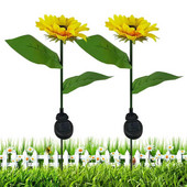 2db napelemes napraforgó fényű kültéri füves lámpa vízálló energiatakarékos kültéri karólámpa kerti pázsitút díszítéshez