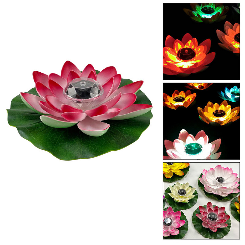 Lotus Lamp Solar Floating Lights Artificiales Para Εξωτερική Πισίνα