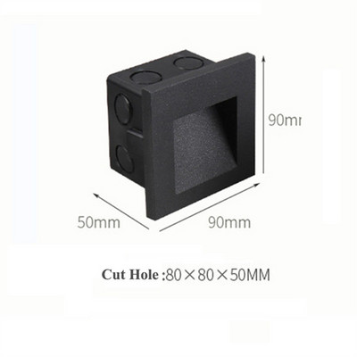 Āra Led Step Stair Light Ūdensnecaurlaidīgs iebūvēts LED Footlight Villa dārza koridors Sienas stūra lampa Alumīnija sienas nakts gaisma