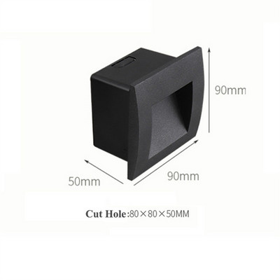 Āra Led Step Stair Light Ūdensnecaurlaidīgs iebūvēts LED Footlight Villa dārza koridors Sienas stūra lampa Alumīnija sienas nakts gaisma