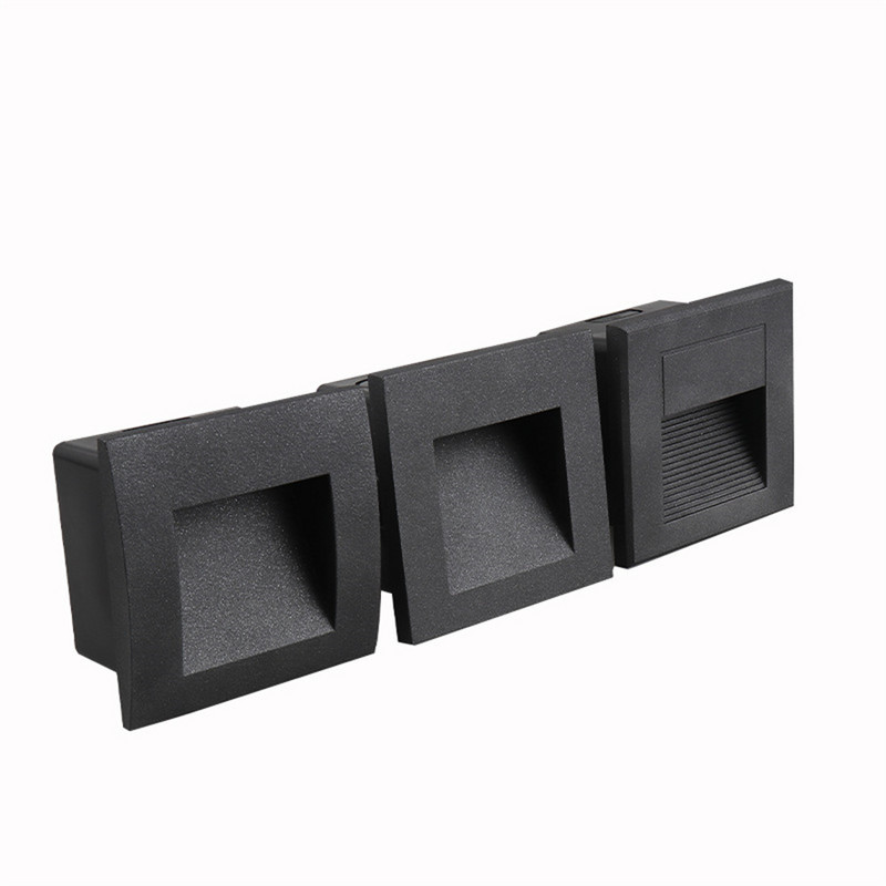 Āra Led Step Stair Light Ūdensnecaurlaidīgs iebūvēts LED Footlight Villa dārza koridors Sienas stūra lampa Alumīnija sienas nakts gaisma