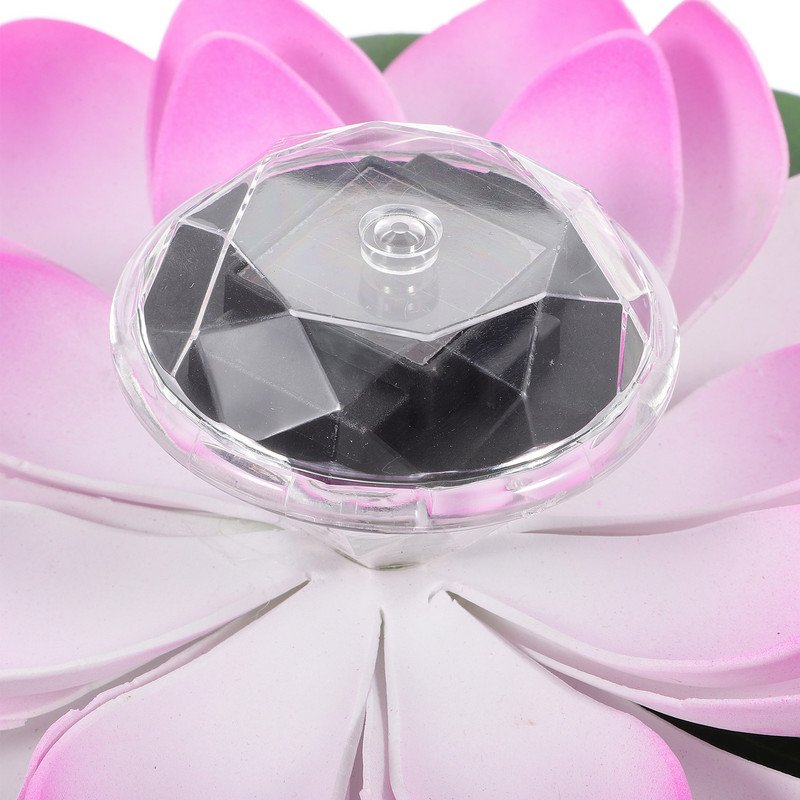 Peldoša LED gaisma, ūdensnecaurlaidīga saules enerģija, darbināma baseina ziedu nakts lampa kāzu ballīte baseina dārza tvertnes dekors (sarkans, 28 cm)