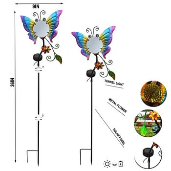 Butterfly Solar Garden Light String Lights Αδιάβροχο LED γιρλάντα Sun Power Εξωτερικό ηλιακό φως για Patio Backyard Lawn Path Light