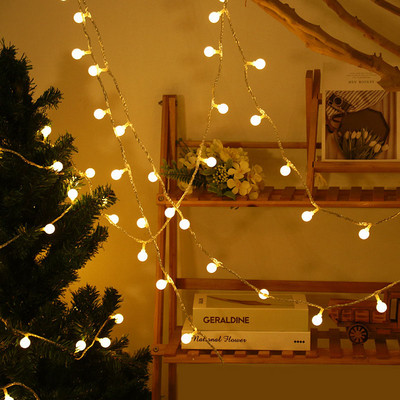 Baterijas gaismas virtene āra dārzam 10/20 LED kristāla globusa gaismas ūdensnecaurlaidīgs USB ar baterijām darbināms terases apgaismojums kempinga teltij