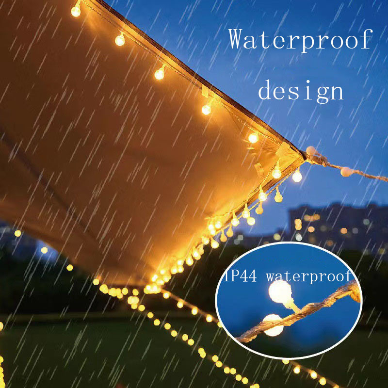 Baterijas gaismas virtene āra dārzam 10/20 LED kristāla globusa gaismas ūdensnecaurlaidīgs USB ar baterijām darbināms terases apgaismojums kempinga teltij