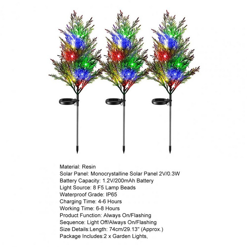 Sodo šviesa Realiai atrodanti aplinkai nekenksminga vandeniui atspari dekoratyvinė derva, labai imituota augalų stiliaus LED vejos lempa namams