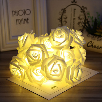 10/20 LED лампа с форма на рози Декоративни светлинни светлини с връвни цветя от рози за всекидневна, спалня, любим стил на момичето Dropship
