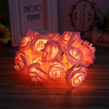 10/20 LED лампа с форма на рози Декоративни светлинни светлини с връвни цветя от рози за всекидневна, спалня, любим стил на момичето Dropship