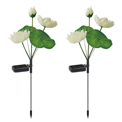 2db 4LED dekoratív lámpák színes gradiens napelemes lótusz udvari füves lámpák világító díszek otthoni dekoráció a terasz park ösvényéhez