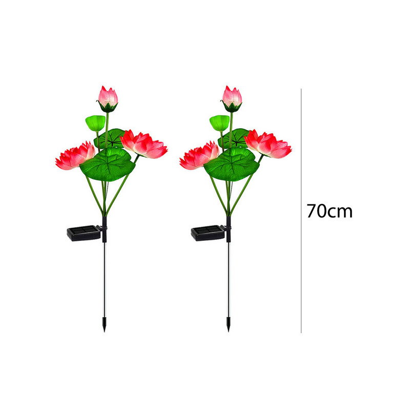 2db 4LED dekoratív lámpák színes gradiens napelemes lótusz udvari füves lámpák világító díszek otthoni dekoráció a terasz park ösvényéhez