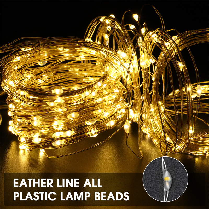 3M varavīksnes LED vītnes aizkaru gaismas pasaku stīgu tālvadības pults USB Ziemassvētku lampa svētku rotājums mājas guļamistabas logam