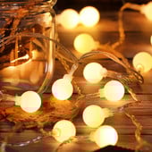 2/3/6M LED cu bile rotunde șir de lumini USB lampă Ghirlanda de Crăciun zâne șir de iluminat petrecere în aer liber grădină dormitor decorare