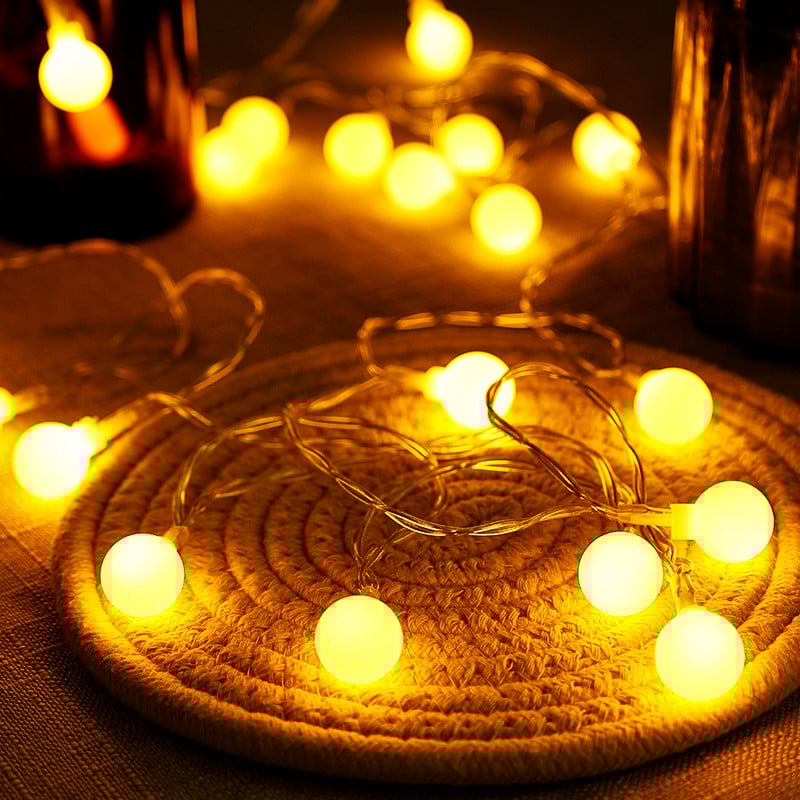 2/3/6M LED cu bile rotunde șir de lumini USB lampă Ghirlanda de Crăciun zâne șir de iluminat petrecere în aer liber grădină dormitor decorare